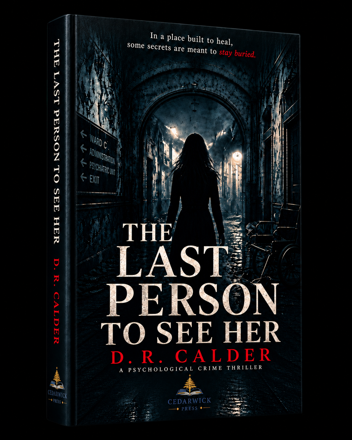 The Last Person to See Her by D. R. Calder, approved psychological crime thriller cover